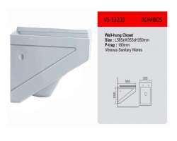 مشخصات، قیمت و خرید توالت فرنگی تنسر VS 13203 wall hung