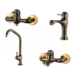 مشخصات، قیمت و خرید شیرآلات کاویان تیدا زیتونی طلایی