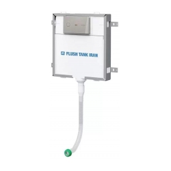 مشخصات، قیمت و خرید فلاش تانک ایران مدل چشمی (تاچلس) توکار کلاسیک با نیم فریم گالوانیزه  با پک کامل کلید