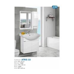 مشخصات، قیمت و خرید فول ست صدف باکس آتریس 55CM دیواری